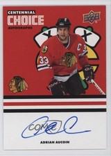 2025 Chicago Blackhawks Centennial Choice Signatures Adrian Aucoin #CS-AA Auto