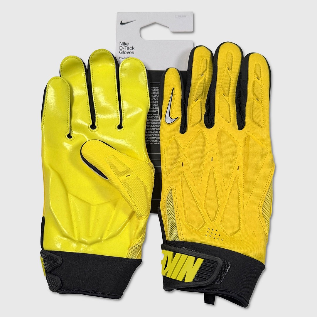 Nike D-Tack Lineman Gloves - NWT Mens Size 4XL Yellow Black - 48874-FL5 6990₽