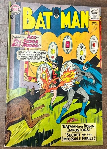 Vintage Batman #158 1963 DC Comics Ace The Super Bat-Hound Nice!