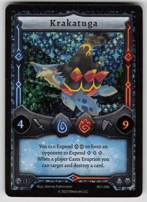 Krakatuga Holo Rare Base Set [First Edition] BS1-046 NM Elestrals