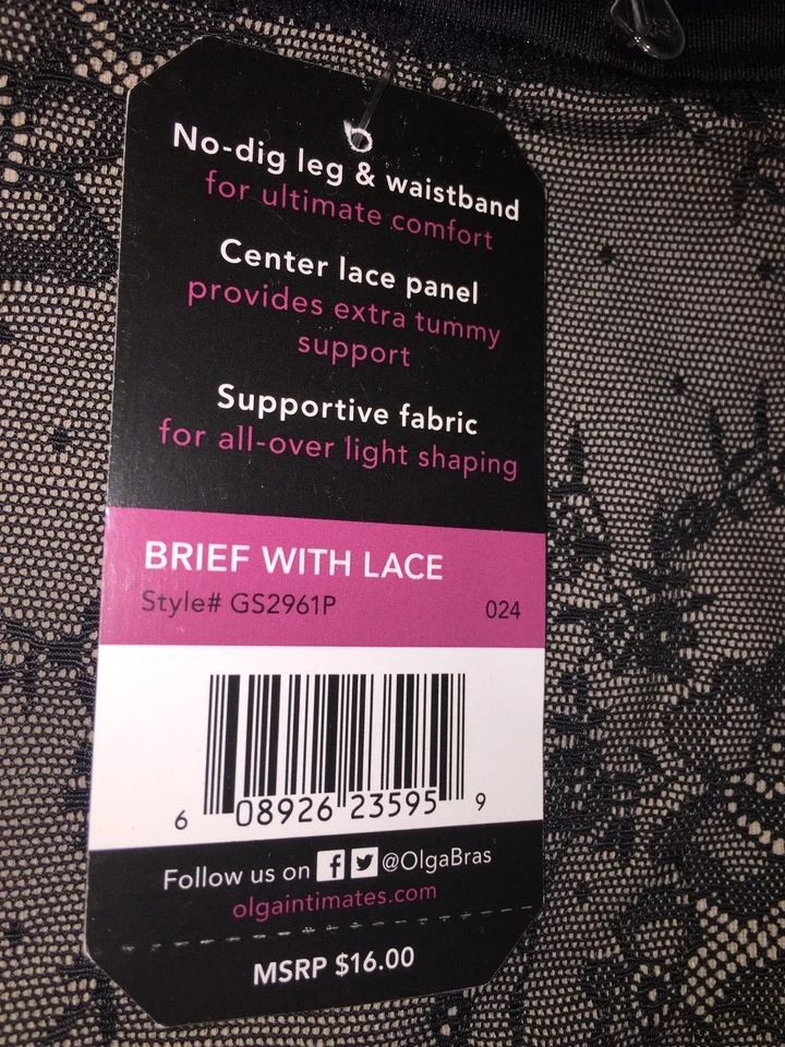 Olga Panties Light Shaping Briefs Lace Tummy Toner Slimming Shapewear GS2961P - Image 4 of 4