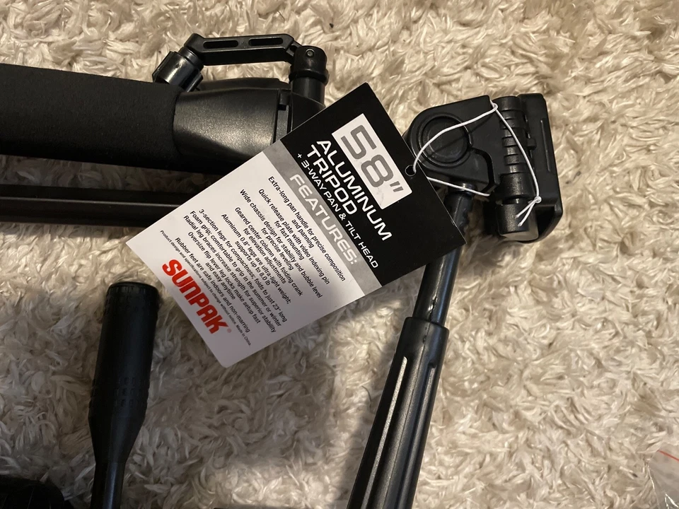 Soporte trípode Sunpak para teléfono y cámara - 50 y 58 pulgadas. Nuevo. Vendo ambos.  Foto 3 de 4