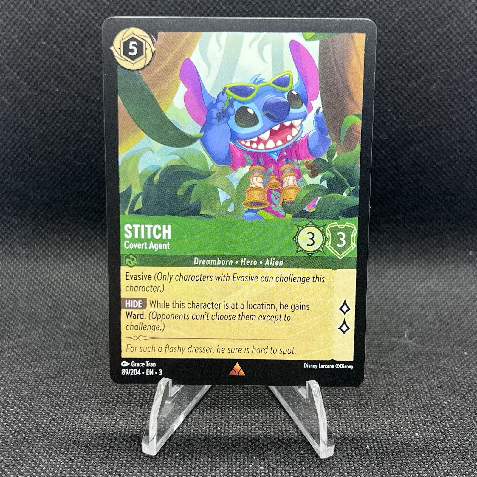 Disney Lorcana Stitch Covert Agent Rare Card 89/204 Non Foil