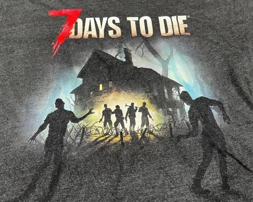 Twitchcon 2023 - 7 Days To Die T-Shirt - Mens Size 4XL Charcoal Gray - Brand New - Picture 2 of 2