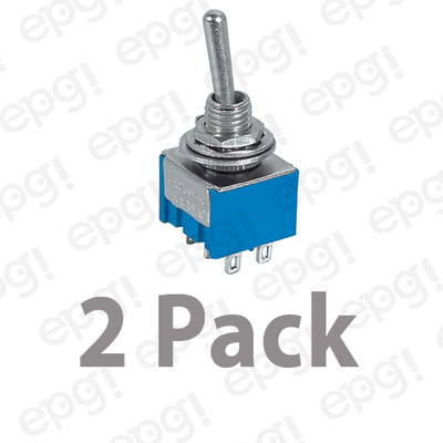 DPDT C/OFF MOM BOTH SIDES (ON/OFF/ON) MINI TOGGLE SWITCH 6A-125V # 66-1251-2PK