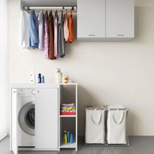 Armadio mobile Copri lavatrice Asciugatrice con scaffali per esterno 95x60x94H
