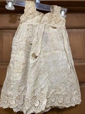 Edwardian Little GIRLS SUMMER Embroidered Dress Needs Repair Antique