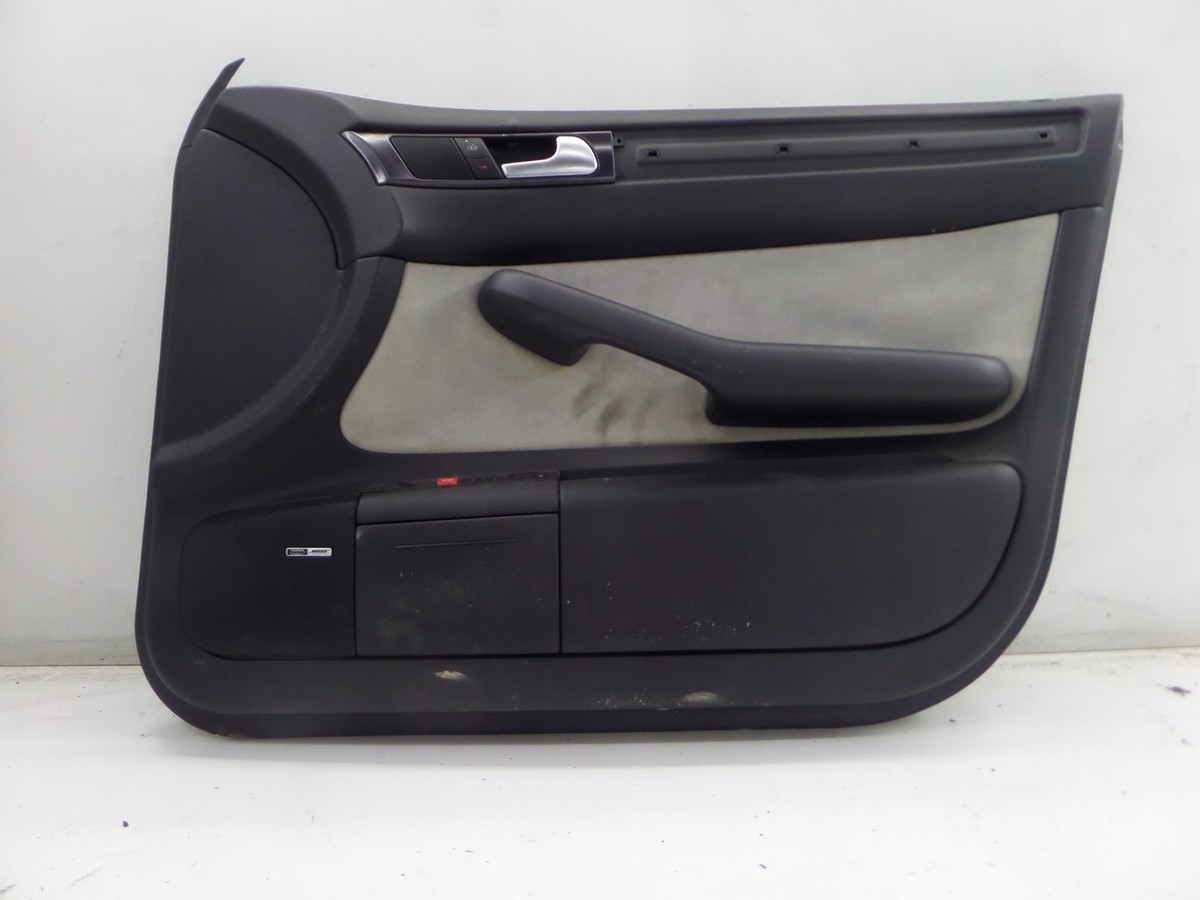 Audi S6 Right Front Door Card Panel C5 4B 02-04 OEM Grey Alcantara