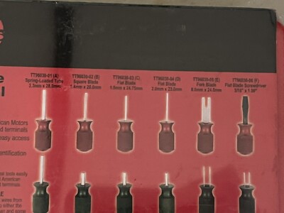 ЗЗMAC TOOLS マック ターミナルツールキット 12個 ケース付 TT96030 レッド 12-PC. Knurled-Handle Terminal Tool Set