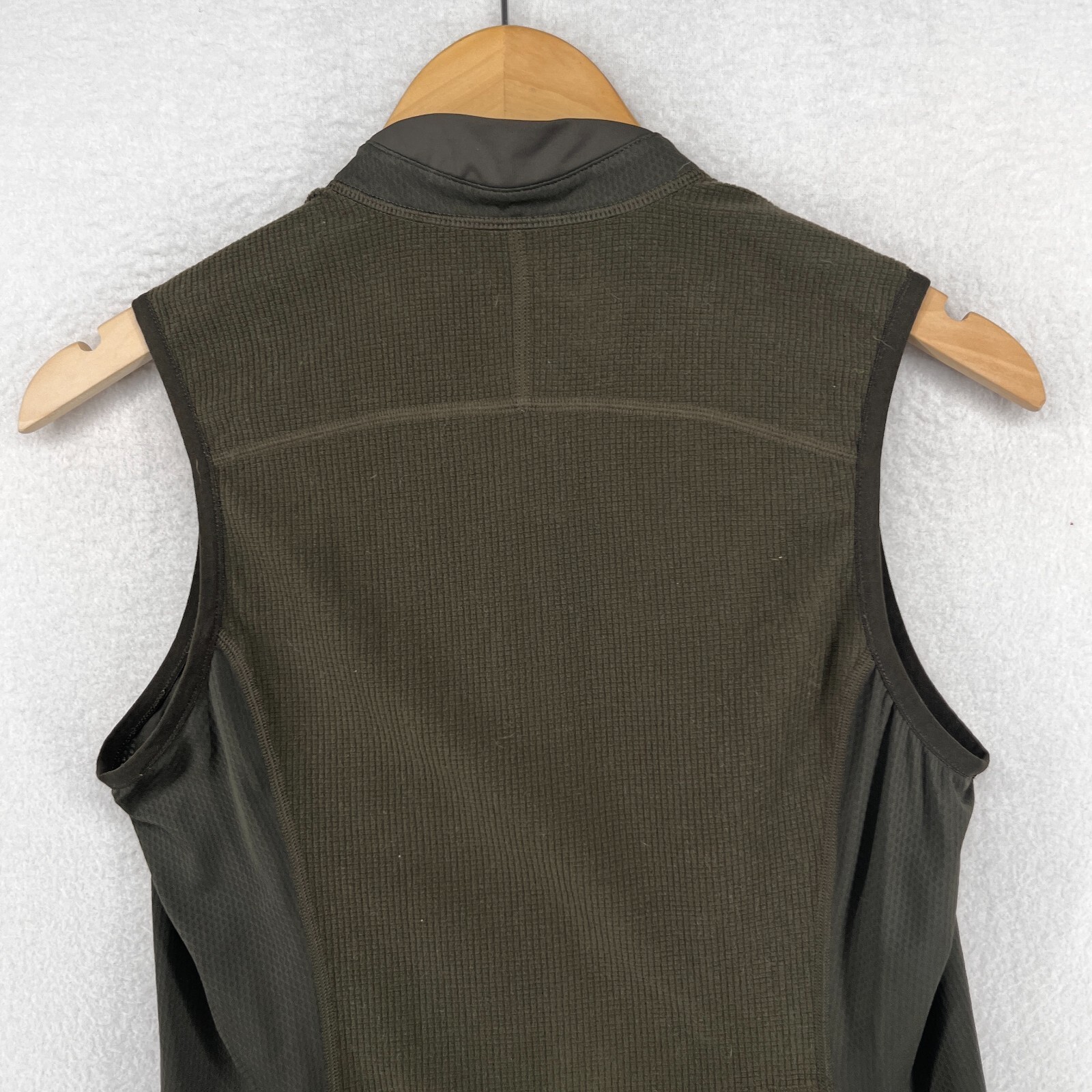 Gilet ARC'TERYX Donna Pile Termico Cerniera Intera Strato Base Senza Maniche Verde