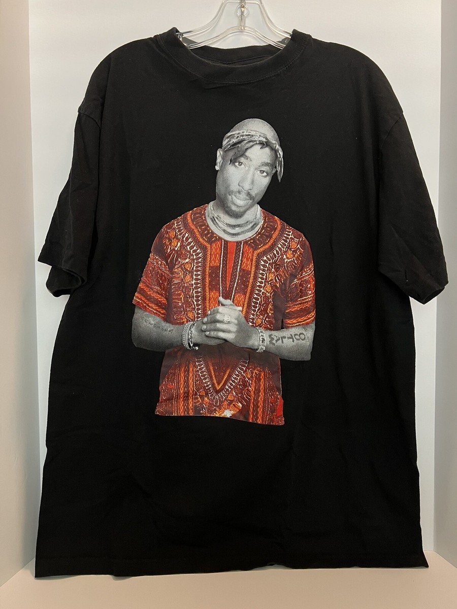 Vintage Tupac Black on Rare Flying Horse tag shirt size XL | eBay