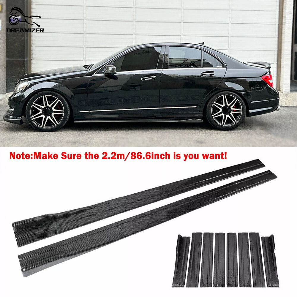 For Benz C200 C250 C300 C350 C63 86.6'' Side Skirt Extension