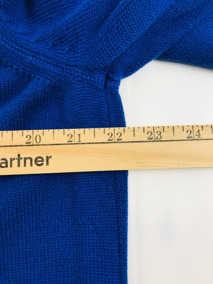 Stafford Sweater Men's Size Medium Blue Long Sleeve Pullover Crew Neck Knitted - Image 3 of 4