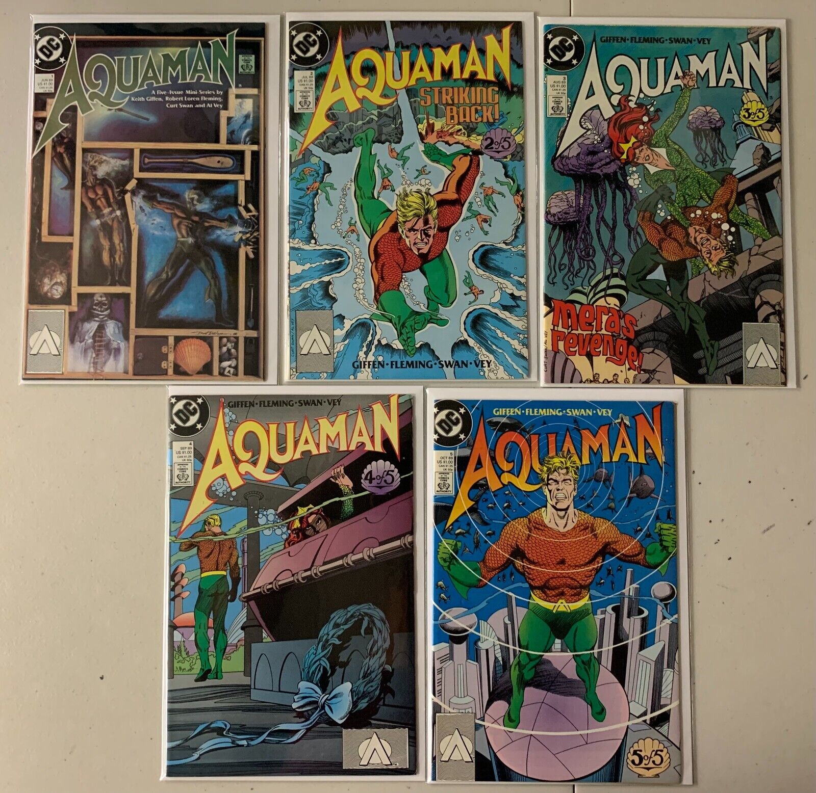 Aquaman set #1-5 5 diff 6.0 (1989)