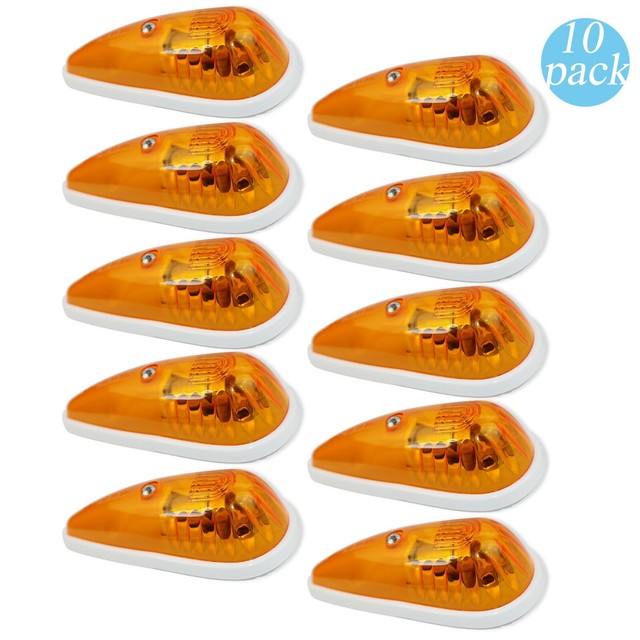 10 x Teardrop Cab Marker Roof Clearance Amber Safety Lights\Truck RV