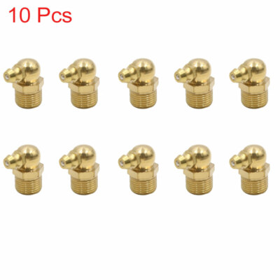 uxcell 20Pcs M6 x 1 Thread 90 Degree Angle Brass Grease Zerk Nipple Fitting for Car uxcell 20Pcs M6 x 1 Thread 90 Degree Angle Brass Grease Zerk Nipple Fitting for Car