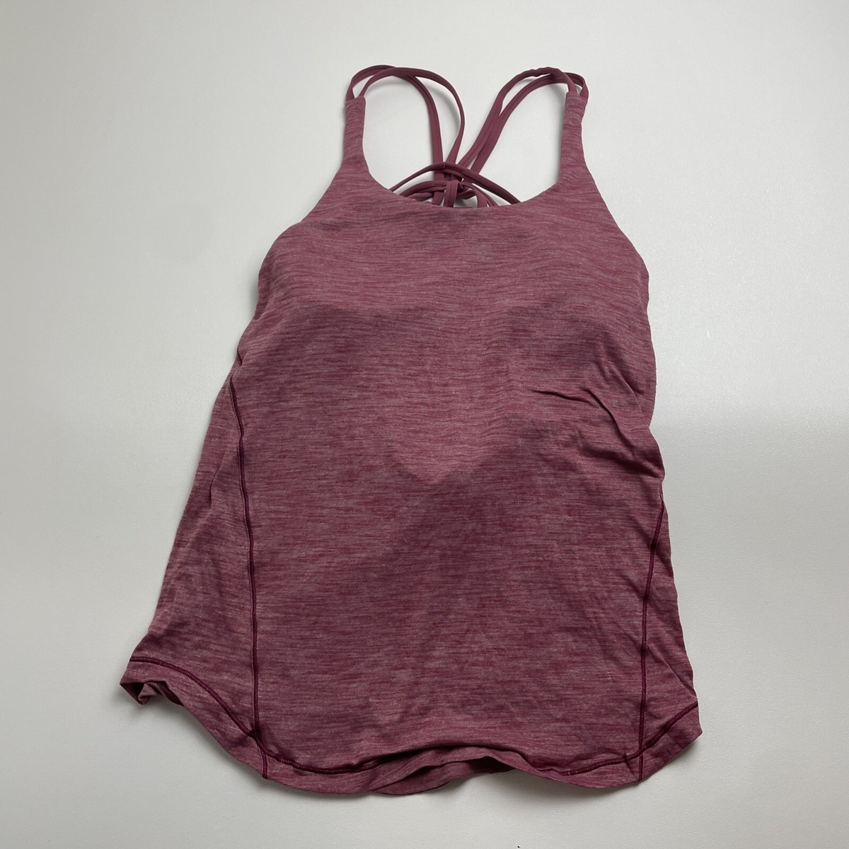 Lululemon Moment To Movement 2 in 1 Tank Sizee 6 Maroon Gym Yoga