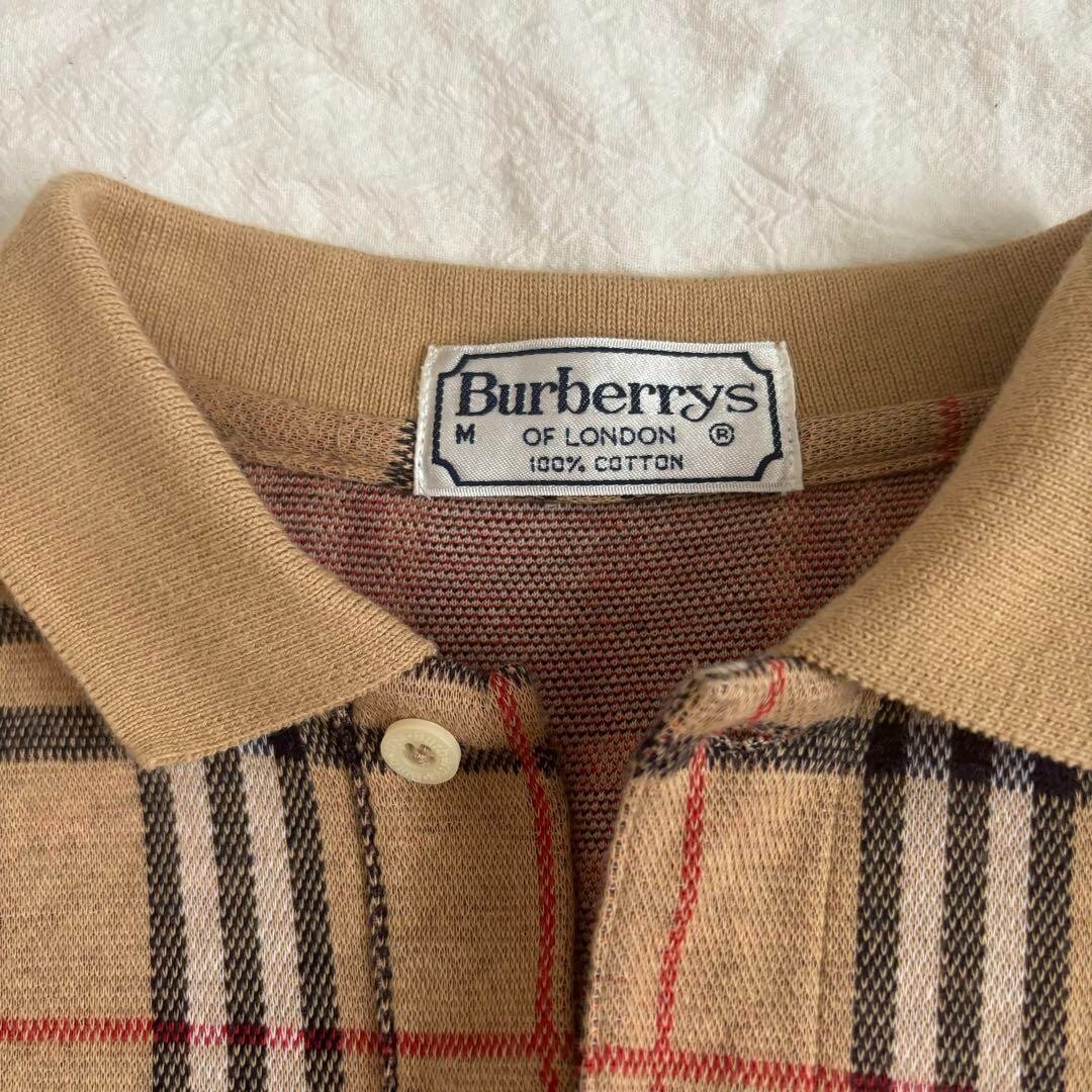 BURBERRYS Beige Nova Check Polo shirt Short sleeve 100% Cotton Men