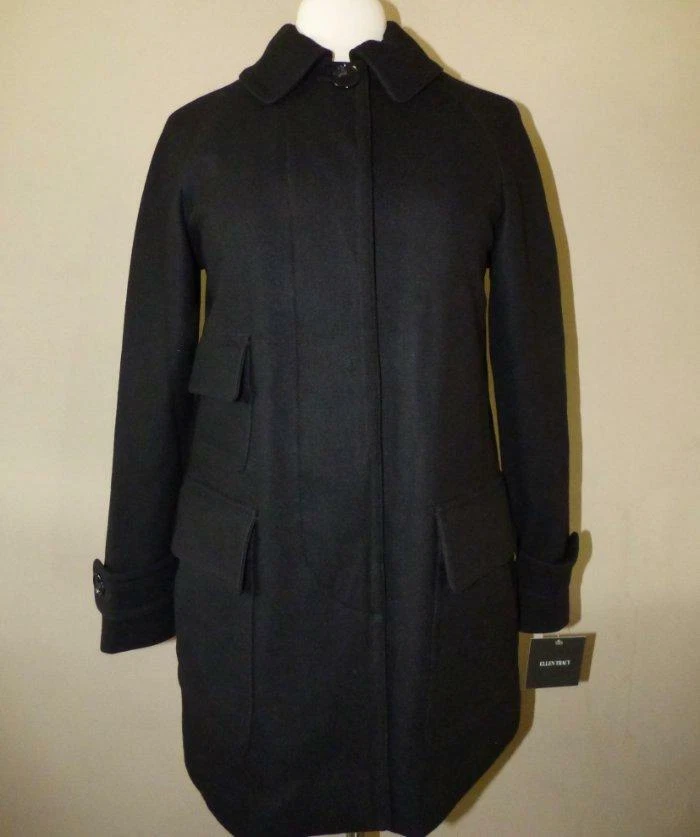 Ellen tracy wool blend stadium best sale coat