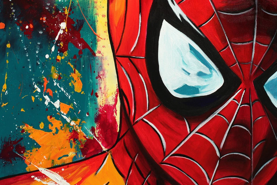 NOVAARTE Acryl Bild Gemälde Mann Abstrakte Malerei Kunst Modern Spinne ORIGINAL - Bild 2 von 4