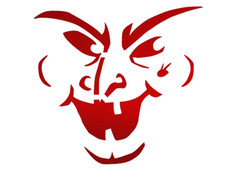 EVIL WITCH FACE Stencil Halloween Pumpkin Carving 8 x 10 Reusable Sheet S772