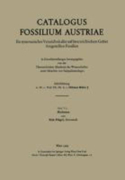Thumbnail - Hydrozoa | Erik Flügel | Taschenbuch | Catalogus Fossilium Austriae |