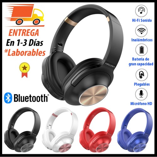 Auriculares Inalámbricos con Bluetooth Cascos Diadema, Plegables con  Micrófono | eBay