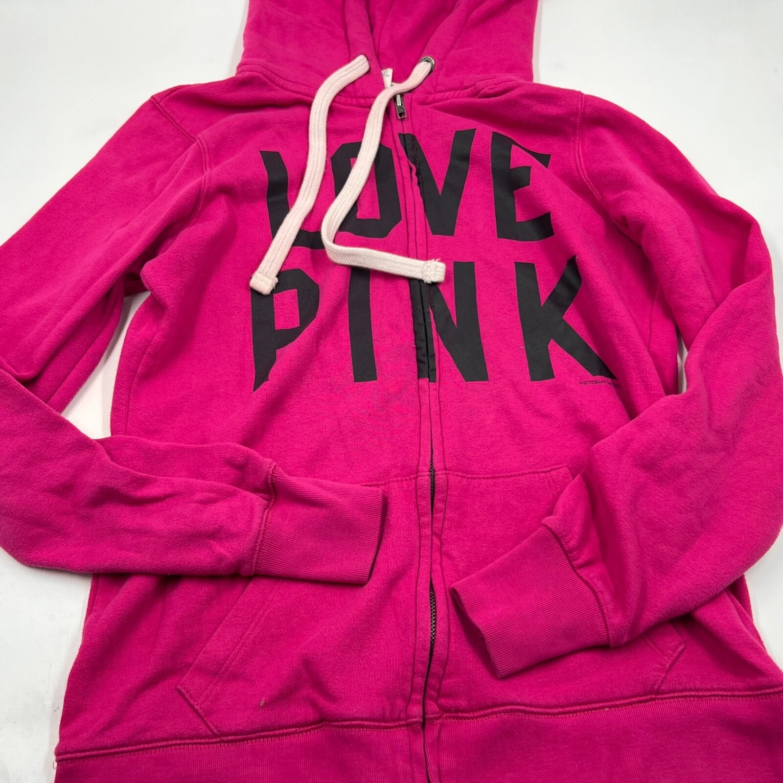 UNDERCOVER Felpa con cappuccio rosa Victorias Secret ROSA taglia XS cotone elasticizzato pile