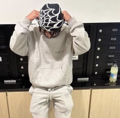 Spider Web Y2K beanie Skully Hip Hop Fashion BLACK
