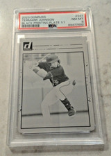 2023 DONRUSS PRINTING PLATE / #247 TERMARR JOHNSON / #D 1 / 1 - PSA NM - MT 8.