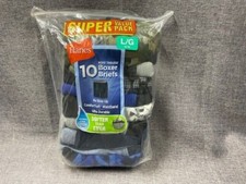 Hanes 10 pack Boxer Briefs sz LG 14-16