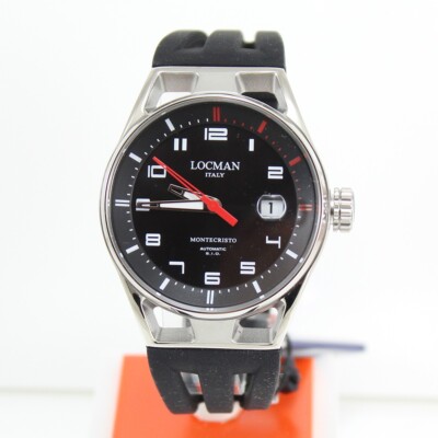 Locman Men's Watch Montecristo Mechanical Automatic S.I.O. Black 41 Mm