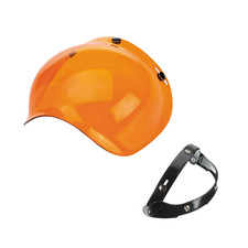 VISIERA RECLINABILE BUBBLE A BOLLA  PER CASCO 3 BOTTONI ARANCIONE