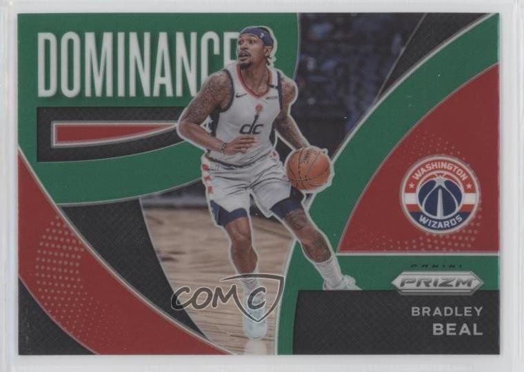 2021-22 Panini Prizm Dominance Green Prizm Bradley Beal #13