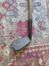 Vintage early 1900s Spalding Kro-Flite hand-forged iron golf club