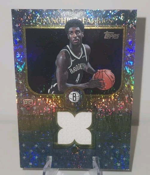 2025-26 DRAKE POWELL Topps NBA FRANCHISE FABRICS GOLD HOLO FOIL Rookie #'d 05/50