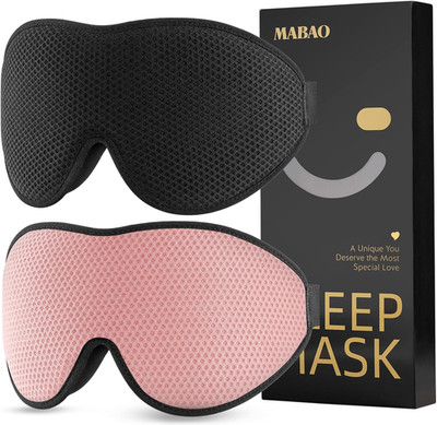 2 Packs Sleep Mask for Side Sleeper, Eye Mask for Sleeping Women Men, 3D Contour