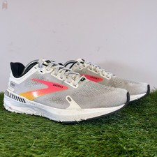 Brooks Trainers Size 8.5 Womens White Launch GTS 9 Lace Up Walking Running Shoes