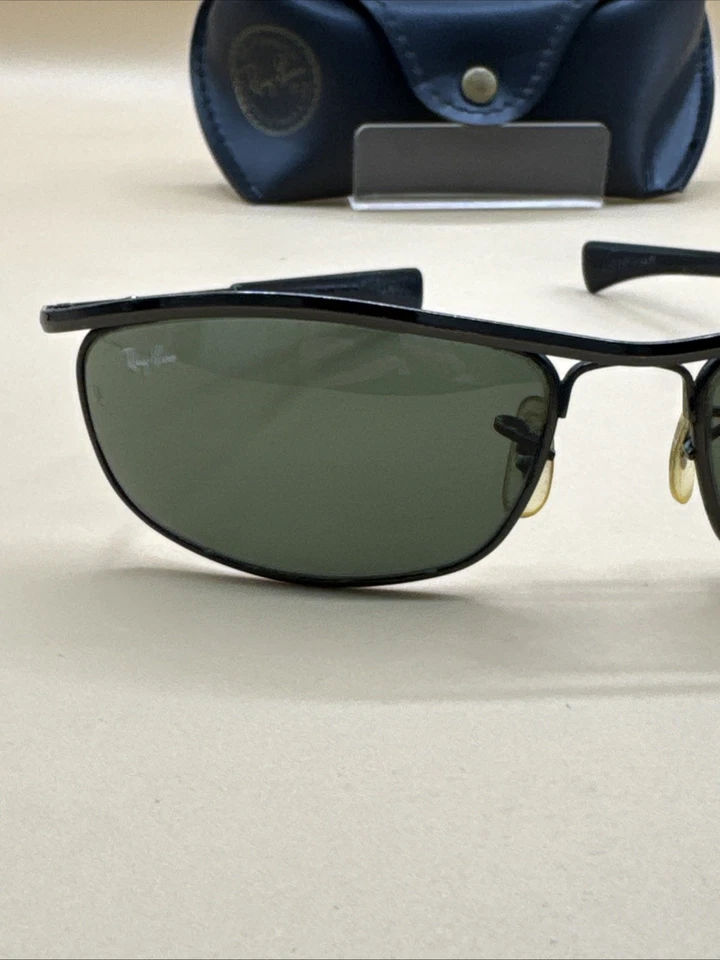 Vintage B&L Ray Ban USA Olympian W0646 Black Frame Sunglasses With Case - Image 2 of 4