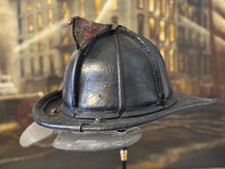 Vintage Leather Fire Helmet Front Cairns New Yorker N5A B Code 1967