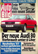 5) Auto Bild 36/1986 - Ford Scorpio 2.8i Ghia mit  - Mercedes 260 SE W126 mit 16
