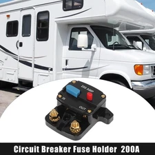 DC 12V- 42V 200Amp Vehicle Inverter Circuit Breaker Audio Inline Fuse Holder