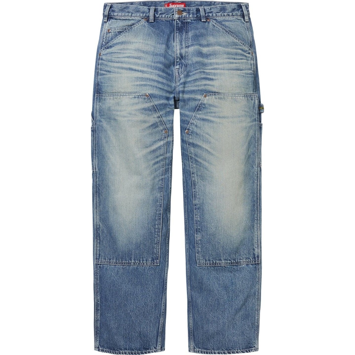 [中古]supreme Double Knee denim Pant Supreme Worn Double Knee Denim Painter Jean Washed Indigo | eBay