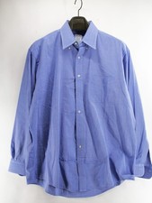 VTG Brooks Brothers Makers Mens 16.5 5 Blue Relaxed Fit Cotton Button Down USA