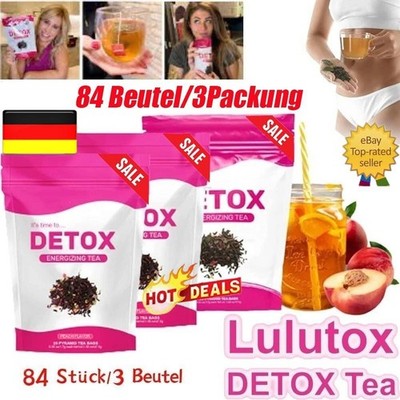 3X Lulutox Tee-Gewichtsverlust,Hilft Blähungen Zureduzieren Detox Energizing Tee