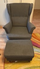 Original ~Ikea~ Strandmon Sessel inkl. Hocker dunkelgrau