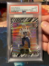 2024 Select Zebra Prizm Drake Maye PSA 10