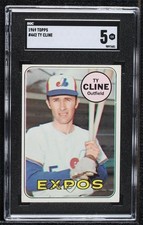 1969 Topps Ty Cline #442 SGC 5 0ed5