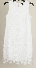 Ann Taylor Dress Women’s 2 White Sheath Floral Sleeveless Lined 