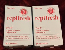 2 x RepHresh Pro-B Womens Probiotic Supplement for Women, 60 Caps. Expires 2027